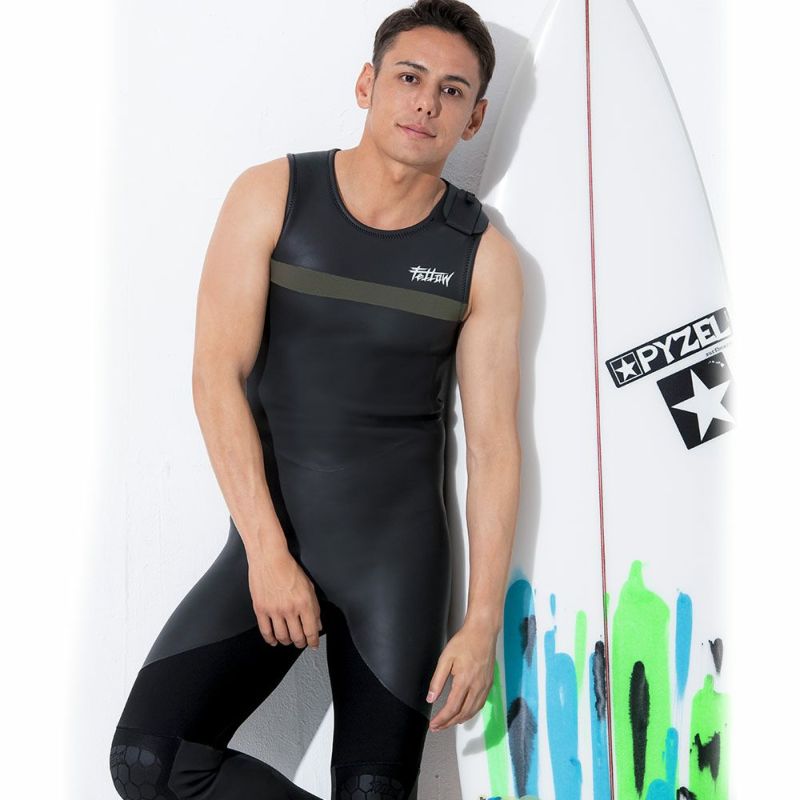 FELLOW メンズ スキン ロングジョン ノンジップ 3mm M～XXL 全2色