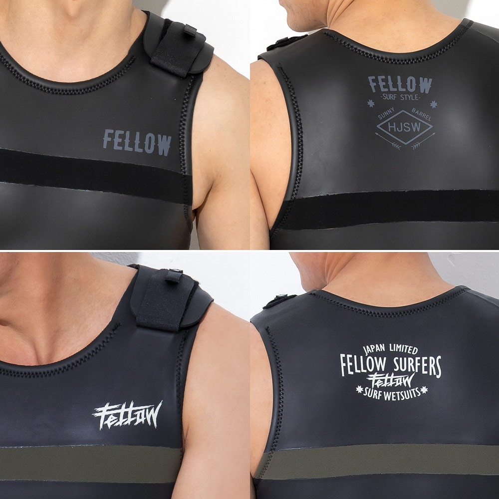 FELLOW メンズ スキン ロングジョン ノンジップ 3mm M～XXL 全2色