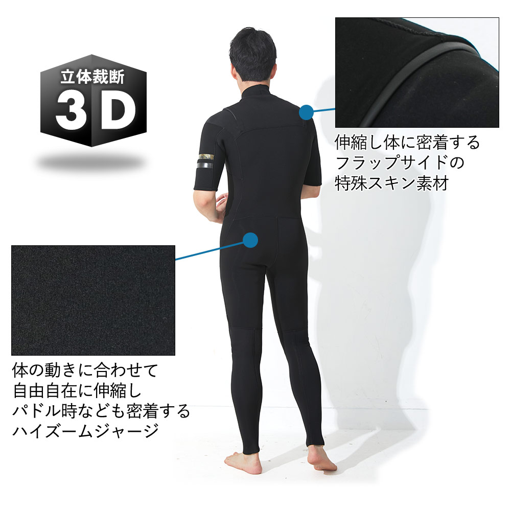 FELLOW メンズ シーガル チェストジップ 3mm M～XXL 全5色 | FELLOW