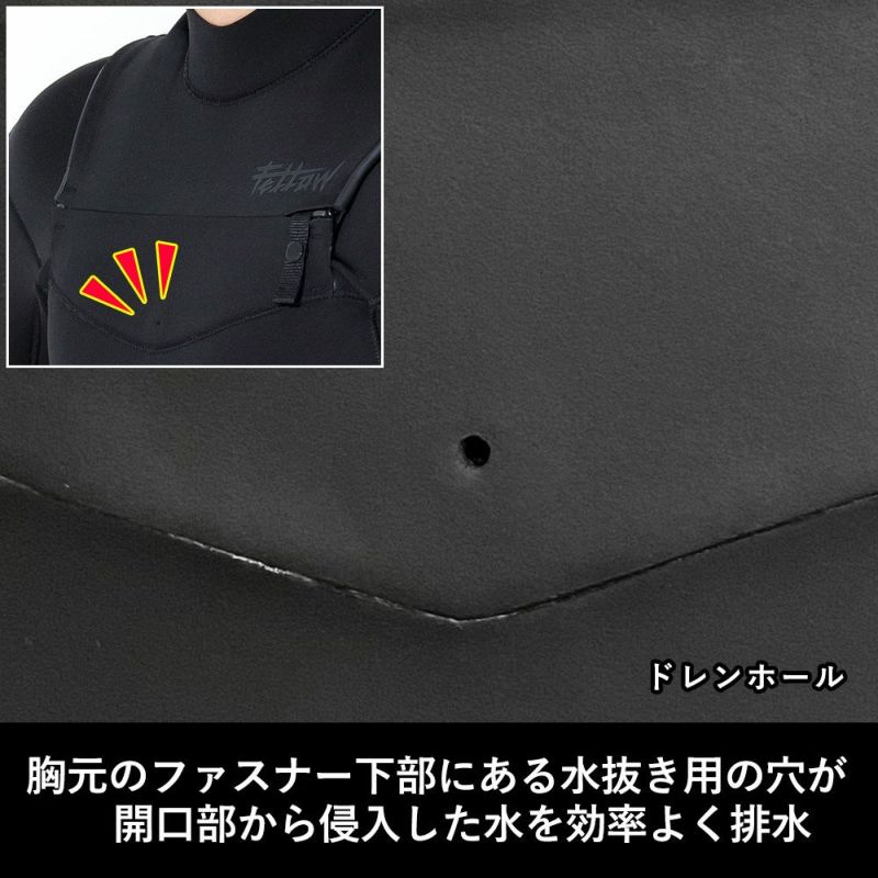 FELLOW メンズ シーガル チェストジップ 3mm M～XXL 全5色 | FELLOW