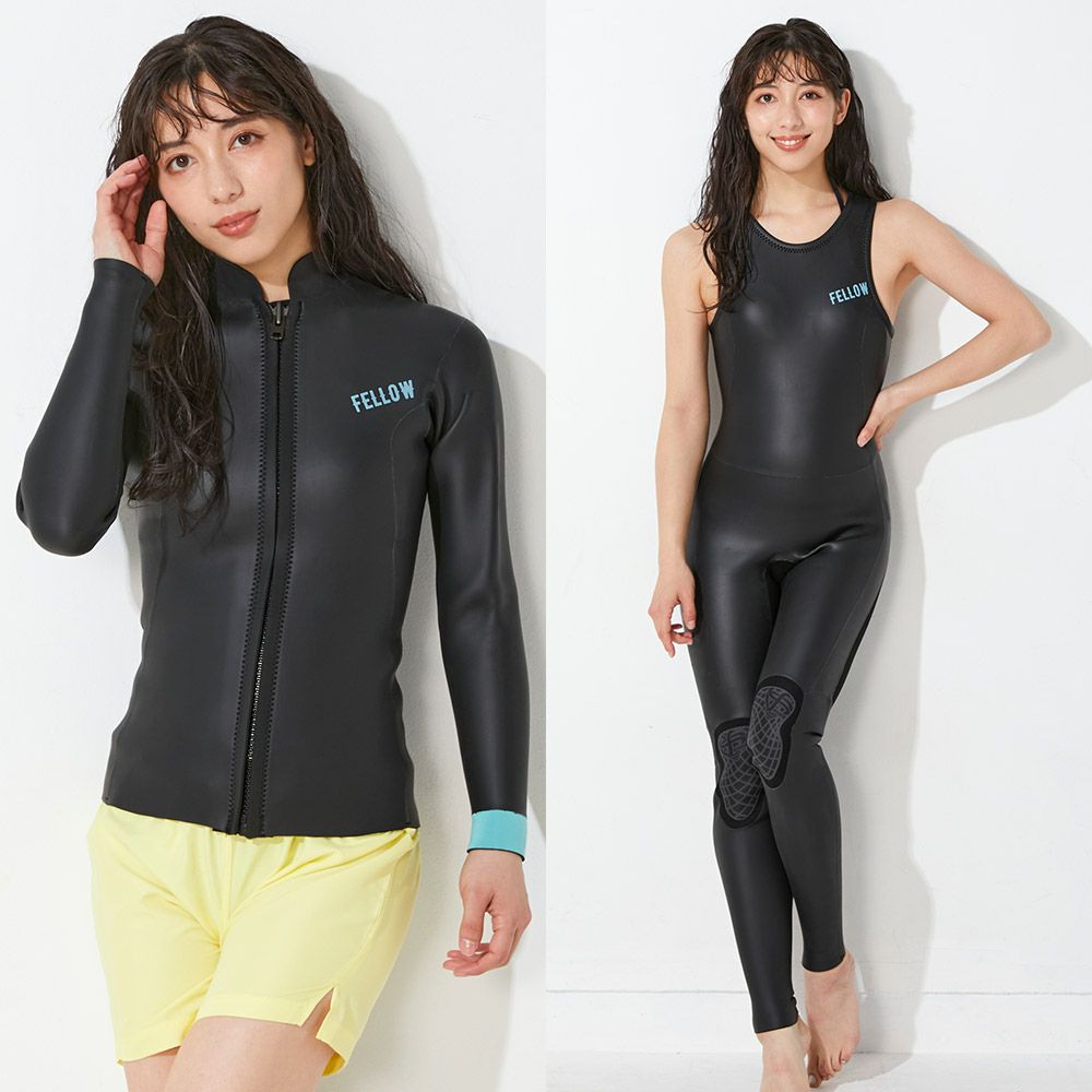 特価】FELLOW レディース スキン ロングジョン3mm ＆ タッパー3mm