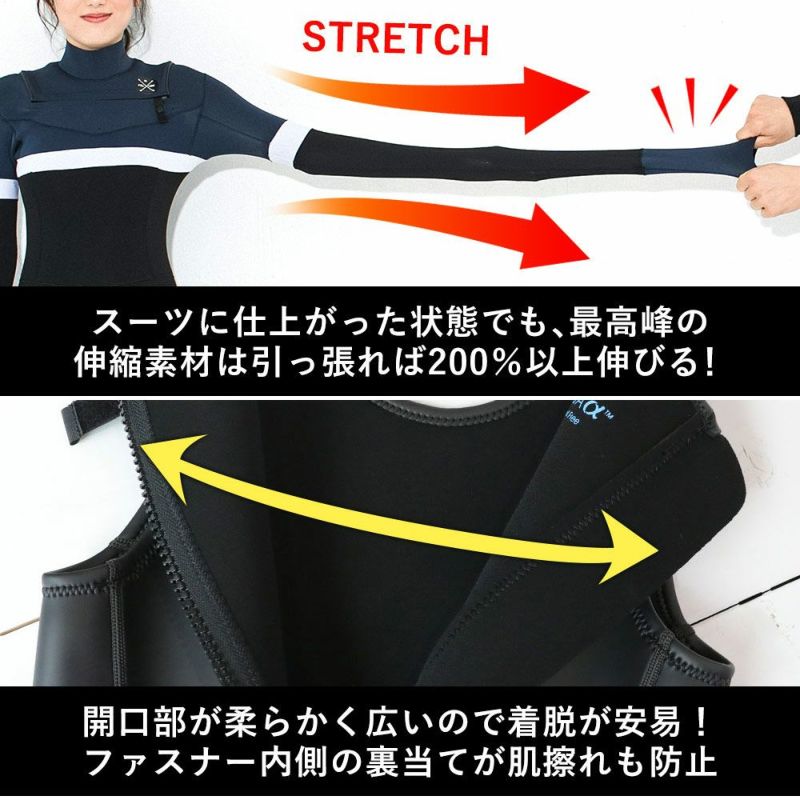 FELLOW レディース ロングジョン3mm ＆ スキンタッパー3mm セット S