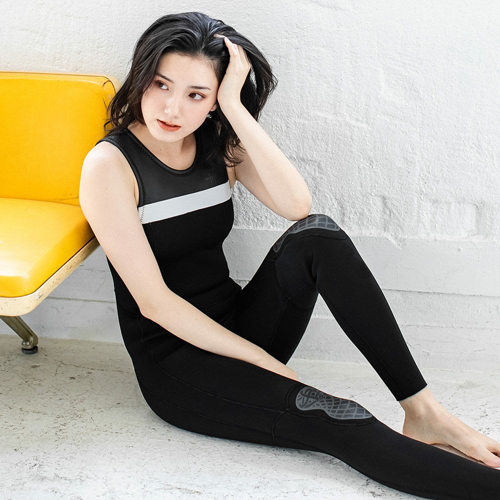 FELLOW レディース スキン ロングジョン バックジップ 3mm S～LB 全1色