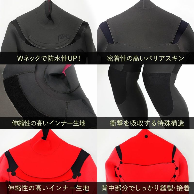 目玉商品】RSS SURF メンズ セミドライ ノンジップ 5x3mm M～XXLB 全2