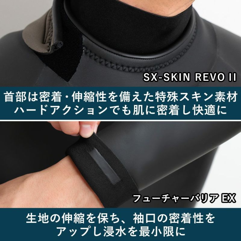 FELLOW メンズ セミドライ バックジップ 5x3mm M～XXLB 全2色 | FELLOW