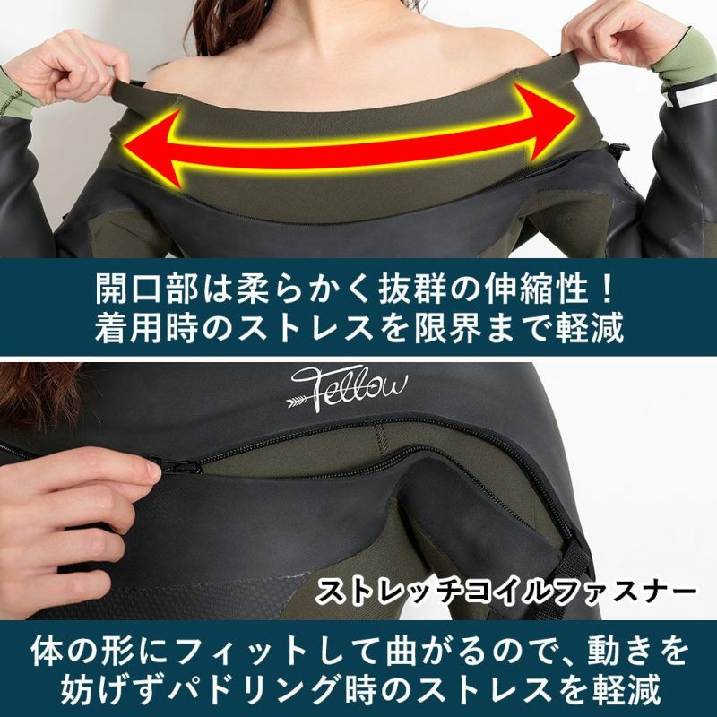 FELLOW レディース セミドライ ロングチェストジップ 5x3mm S～LB 全1